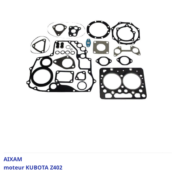 Kubota Kit de juntas de motor de dois cilindros Kubota Z402